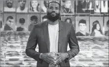  ?? EIF/XQ HANDOUT VIA REUTERS ?? LeBron James addresses viewers in a screen grab from the “Graduate Together: America Honors the High School Class of 2020” program. The Los Angeles Lakers superstar says he is itching to return to action as the NBA’s shutdown continues.