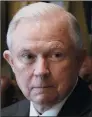  ?? OLIVIER DOULIERY/ABACA PRESS ?? Attorney General Jeff Sessions pauses during a Cabinet meeting in the Cabinet Room of the White House, on June 12 in Washington, D.C.