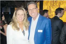  ??  ?? Lesley Conway and 2026 Olympic Bid Corporatio­n chairman Scott Hutcheson.