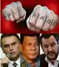  ??  ?? Bolsonaro, Duterte e Salvini, segundo FT, exploram ‘raiva masculina’ por perda de poder