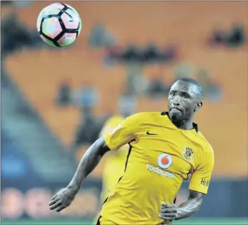  ??  ?? PREDATOR: Bernard Parker was on target midweek against Free State Stars and will be aiming to continue that form when Chiefs tackle Maritzburg United at the Harry Gwala Stadium tonight.