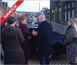  ??  ?? READY AND WAITING: Ms Sturgeon heads off in the car on Thursday