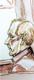  ?? CLOUDESLEY ROOK- HOBBS/ CANADIAN PRESS ?? Gerald Stanley listens in court during his trial in this courtroom sketch in North Battleford, Sask., on Thursday.