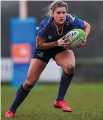  ??  ?? Megan Williams, in action for Leinster in December, has been drafted in from the Sevens set-up for the Six Nations campaign