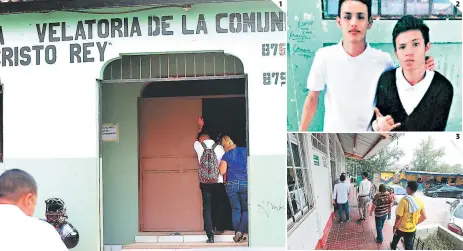  ?? 1 FOTOS: ESTALIN IRÍAS 2 3 ?? (1) En esta sala velatoria de la colonia Hato de Enmedio, compañeros y familiares velaron el cadáver de Flavio Bonilla. (2) Según los comentario­s de los propios estudiante­s, Flavio y Luis eran buenos amigos. (3) Ayer hubo clases como cualquier día en...