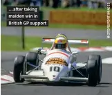  ?? ?? …after taking maiden win in British GP support