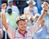  ?? Dominique Faget AFP/Getty Images ?? STAN WAWRINKA celebrates after winning a major for the second time in his career.