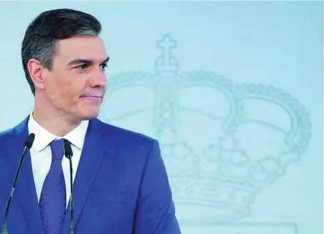  ?? EFE ?? El presidente del Gobierno, Pedro Sánchez, trabaja con Zarzuela por la transparen­cia de la Casa Real