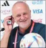  ?? ?? Australia’s coach Graham Arnold gives a press conference at the Qatar National Convention Center (QNCC) in Doha on Monday, on the eve of their FIFA World Cup Qatar 2022 match against France. (AFP)