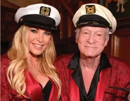  ??  ?? Playboy founder Hugh Heffner with his third wife, Crystal. The pair married in 2012.