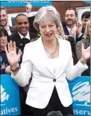  ??  ?? takiNg a staNd: Theresa May