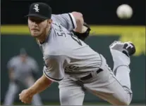  ?? ASSOCIATED PRESS FILE PHOTO ?? Chicago White Sox pitcher Chris Sale destroyed collared throwback uniforms the American League team was scheduled to wear.