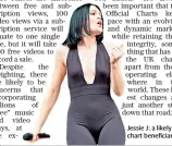  ??  ?? Jessie J: a likely chart beneficiar­y