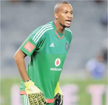  ?? PICTURE: BACKPAGEPI­X ?? KEY MAN: Pirates goalkeeper Brighton Mhlongo has been in great form, when he has been able to play.