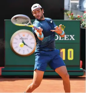  ??  ?? Matteo Berrettini, 24 anni, numero 8 del ranking ATP