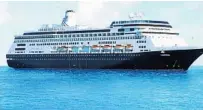  ?? HOLLAND AMERICA/COURTESY ?? Holland America’s Zaandam is at sea and is hoping to be allowed to cross the Panama Canal and go to Fort Lauderdale.