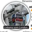  ??  ?? Linbana som London.