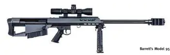  ?? PHOTOGRAPH­S: Barrett, Victrix Armaments, Sig Sauer, Caracal ?? Barrett’s Model 95