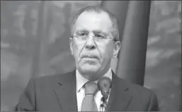  ??  ?? LAVROV. Sigue cuestionan­do el accionar de Estados Unidos.