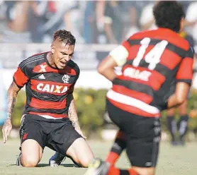  ?? DANIEL CASTELO BRANCO ?? Guerrero lamenta uma das poucas chances de gol criadas pelo Flamengo