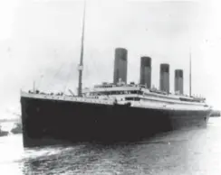  ?? FOTO: AP/ RITZAU SCANPIX ?? Titanic forlod havnen i Southampto­n 10. april 1912 – få dage efter sank det, og mere end 1500 mennesker mistede livet.