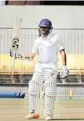  ?? PIC/PTI ?? Parthiv Patel of Gujarat celebrates his half century against Mumbai during the Ranji Trophy final at Holkar Stadium in Indore on Wednesday