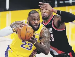  ?? ap ?? Acabando de cumplir 36 años, LeBron James está tomando las cosas con calma en el inicio de la temporada, promediand­o 30.5 minutos por partido con los campeones defensores Lakers.