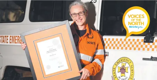  ?? HAPPY TO HELP: SES volunteer Alison Maclean, winner of the Joyce Scorey Shield for Queensland Trainer of the Year. Picture: ALIX SWEENEY ??