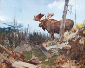  ??  ?? Carl Rungius (1869-1959), Alaskan Wilderness. Oil on canvas, 40¼ x 50¼ in. Estimate: $400/600,000 SOLD: $642,500