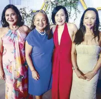  ??  ?? Nini Pinlac, Maan Hontiveros, Rachel Tan Reunicci, Georgie Diaz