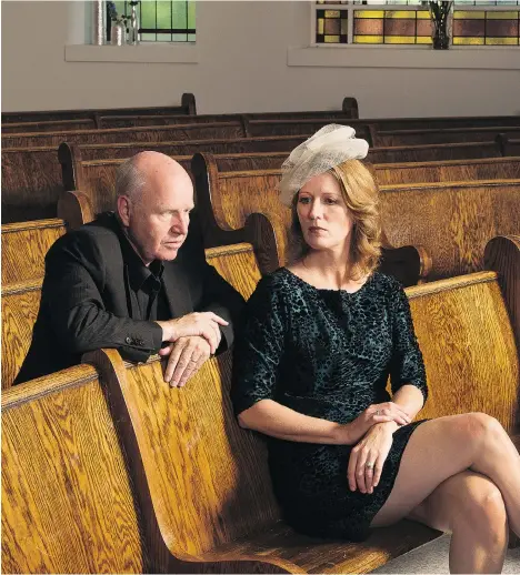  ??  ?? Ron Reed and Erin Ormond star in The Christians, a play by Lucas Hnath that opens Friday at Pacific Theatre.