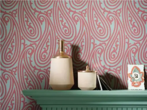  ??  ?? Farrow and Ball’s own block print wall papers are made from their own paint