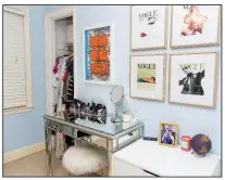  ?? Special to the Washington Post/TERRENCE EDWARDS ?? After editing items and reconfigur­ing her closet, Stacy Smallwood had room for a vanity area.