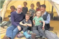  ??  ?? Outdoor education John Swinney hailed the benefits of outdoor learning at the official opening of the Wee Wild Sparks Outdoor Nursery on the Keithick estate between Coupar Angus and Burrelton recently