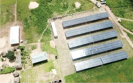  ??  ?? 234-kilowatts solar hybrid mini-grid power plant in Shimankar, Plateau State
