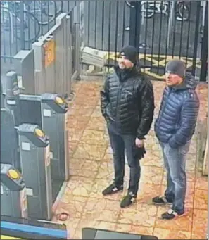  ?? PICTURE: PA WIRE. ?? Ruslan Boshirov and Alexander Petrov at Salisbury railway station. CAUGHT ON CCTV: