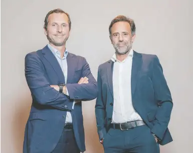  ?? ?? Pedro Palma, de Apex Capital y Diego Barral, quien liderará el nuevo Grupo Ayudín