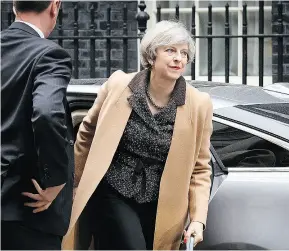  ?? LEON NEAL / GETTY IMAGES FILES ?? British Prime Minister Theresa May has been pushing the Brexit plan forward to make it happen as soon as possible.