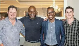  ?? Picture: SUPPLIED ?? ON THE BALL: Queens College Old Boy Gabriel de Jongh, far right, at the UP-PwC Corporate Golf Day at the Pretoria Country Club with, from left, coach Johan Steyn, University of Pretoria chief operating officer Sandile Mthiyane and PWC partner Sizwe Masondo