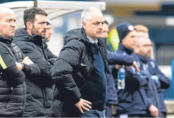  ??  ?? Ray McKinnon could face an unwelcome selection headache as he aims to topple Falkirk and reignite United’s bid to climb the play-off places.