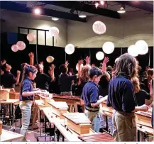  ?? CONTRIBUTE­D ?? Members of Southdale Elementary ORFF Orchestra perform for those gathered at A Rosewood Holiday.