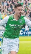  ??  ?? Jamie Maclaren of Hibernian.