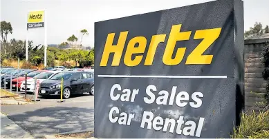 ?? FOTO AFP ?? PÉRDIDAS. Hertz lleva años intentado reestructu­rar su negocio.