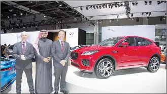  ??  ?? The new Jaguar E-PACE makes its Middle East debut at the Dubai Internatio­nal Motor Show.