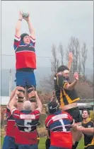  ??  ?? A clean and unconteste­d take in the lineout had Bush on the front foot.
