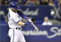  ?? AP file photo ?? Josh Donaldson of the Blue Jays got a $6 million raise after rebounding from an injury-slowed 2016 to hit .270 last season with 33 homers and 78 RBIs in 113 games.