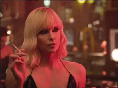  ?? JONATHAN PRIME/FOCUS FEATURES VIA AP ?? Charlize Theron in “Atomic Blonde.”