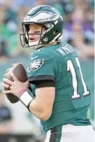  ??  ?? Carson Wentz tuvo una discreta actuación en su pasado encuentro.