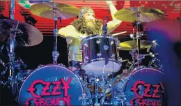  ?? STEPHANIE CABRAL ?? Ozzy Osbourne’s “No More Tours 2,” which stops at Hollywood Casino Amphitheat­re in Tinley Park on Friday, includes drummer Tommy Clufetos, who also drummed for Black Sabbath on the band’s farewell tour.