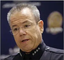  ?? REED SAXON – THE ASSOCIATED PRESS ?? Los Angeles Police Chief Michel Moore needs to make matters a little more miserable for L.A.'s criminals.